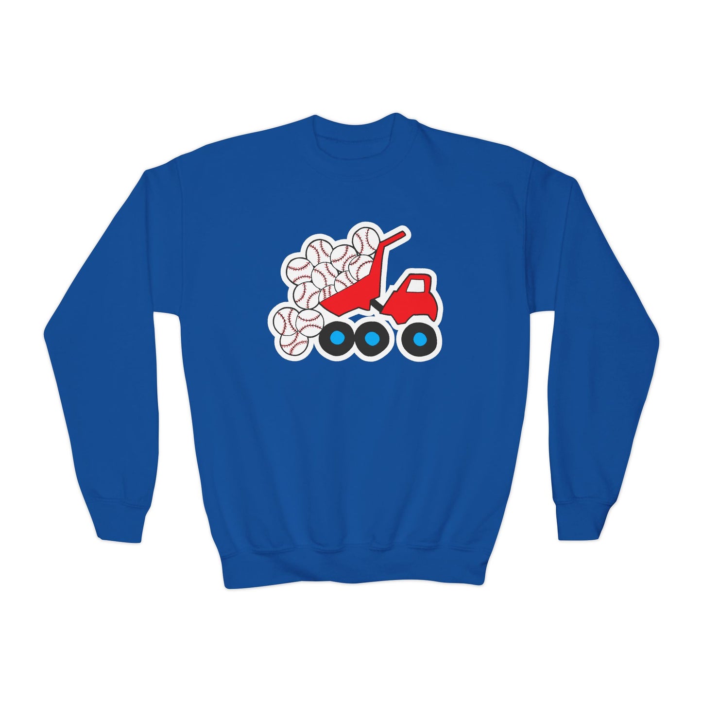 Baseball Dump Truck Crewneck Sweatshirt - Youth