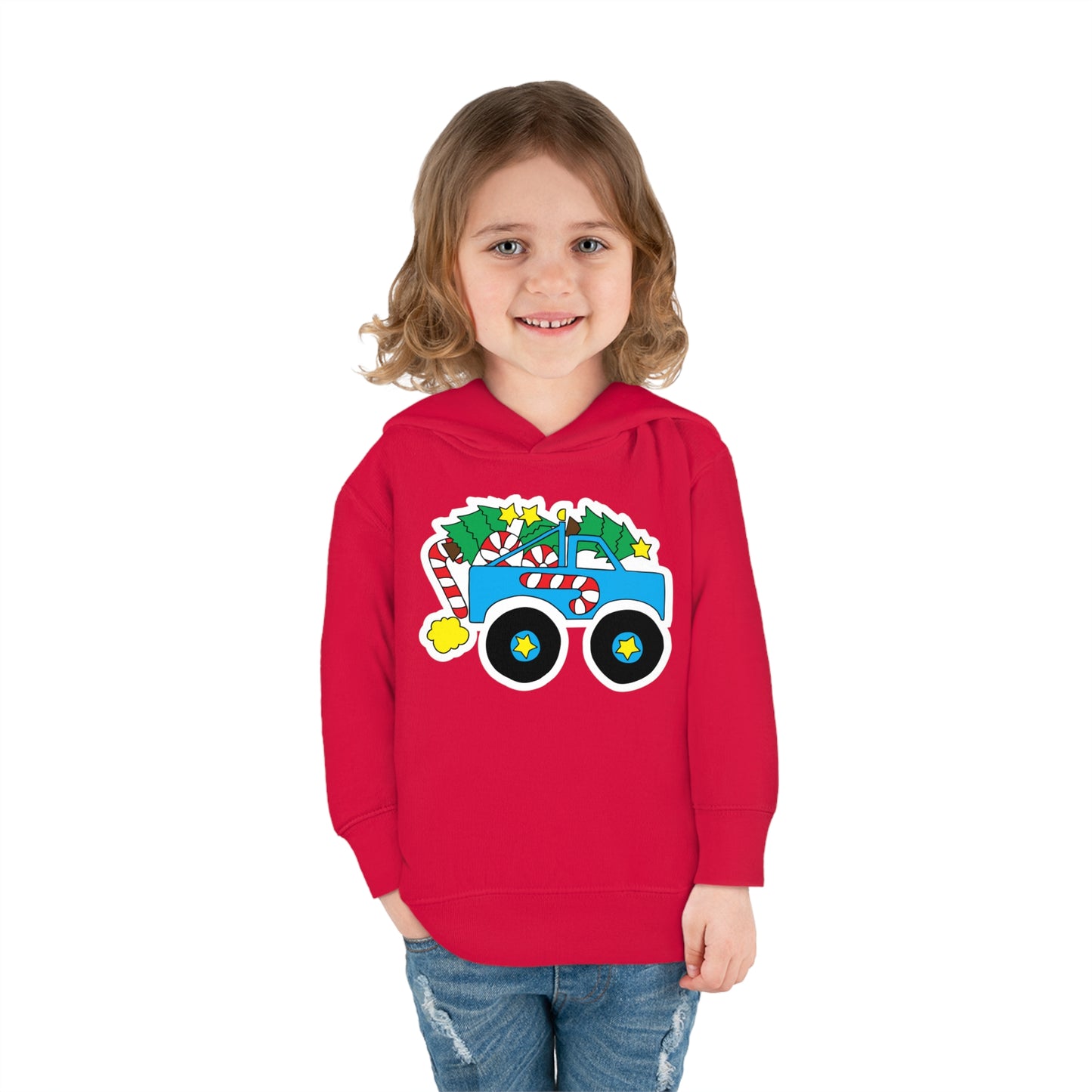 Christmas Monster Truck Hoodie - Toddler