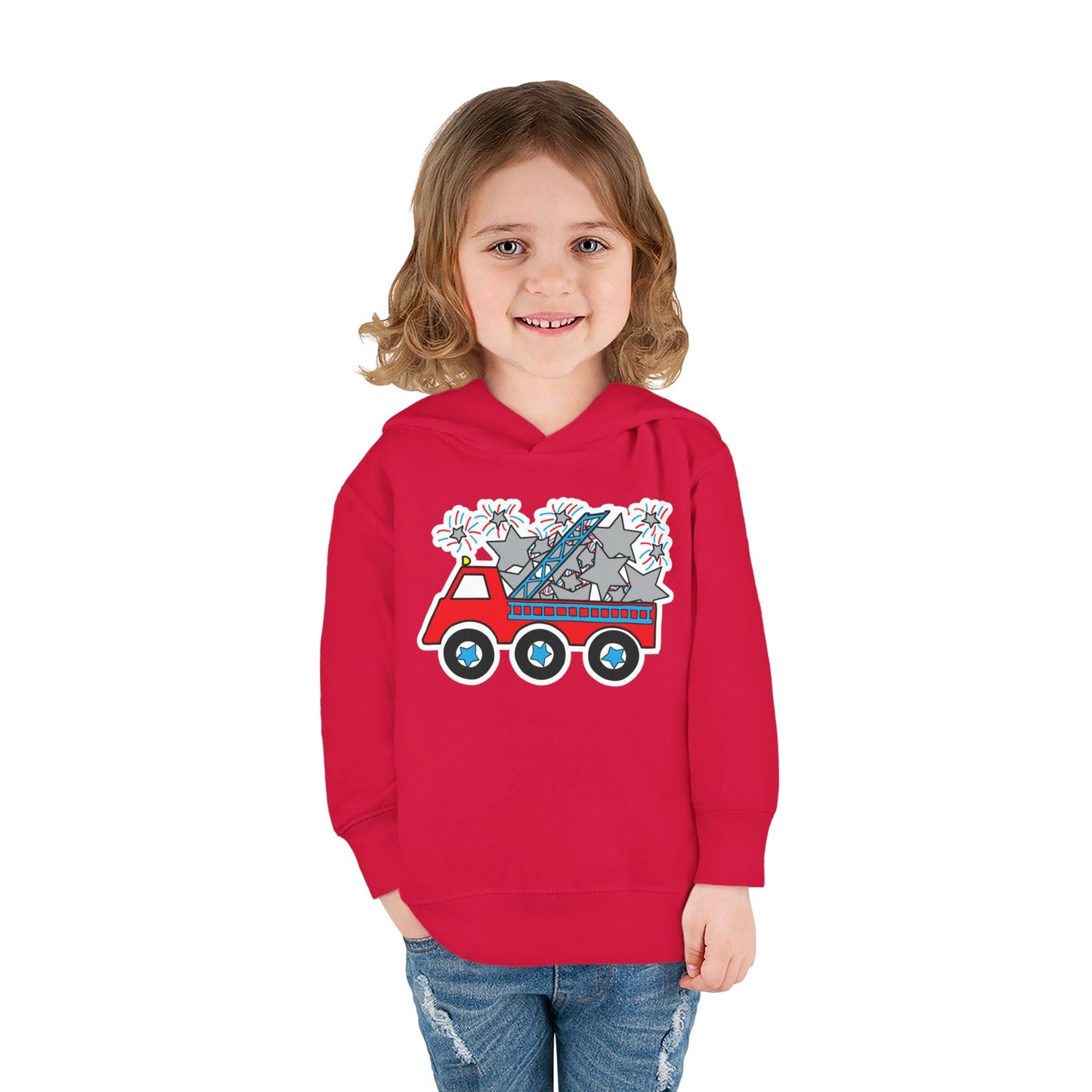 Independence Day Fire Truck Hoodie - Toddler