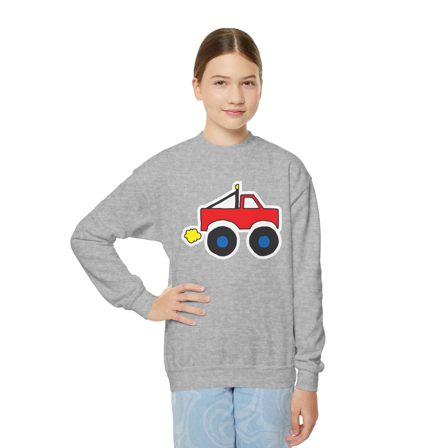 Monster Truck Crewneck Sweatshirt - Youth