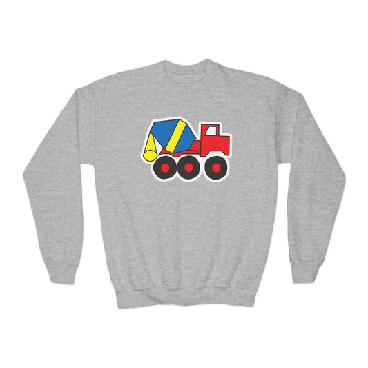 Cement Truck Crewneck Sweatshirt - Youth