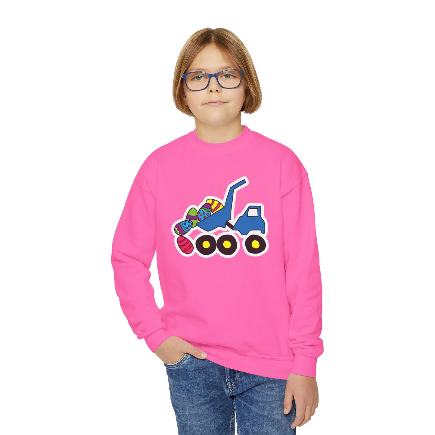 Easter Dump Truck Crewneck Sweatshirt - Youth