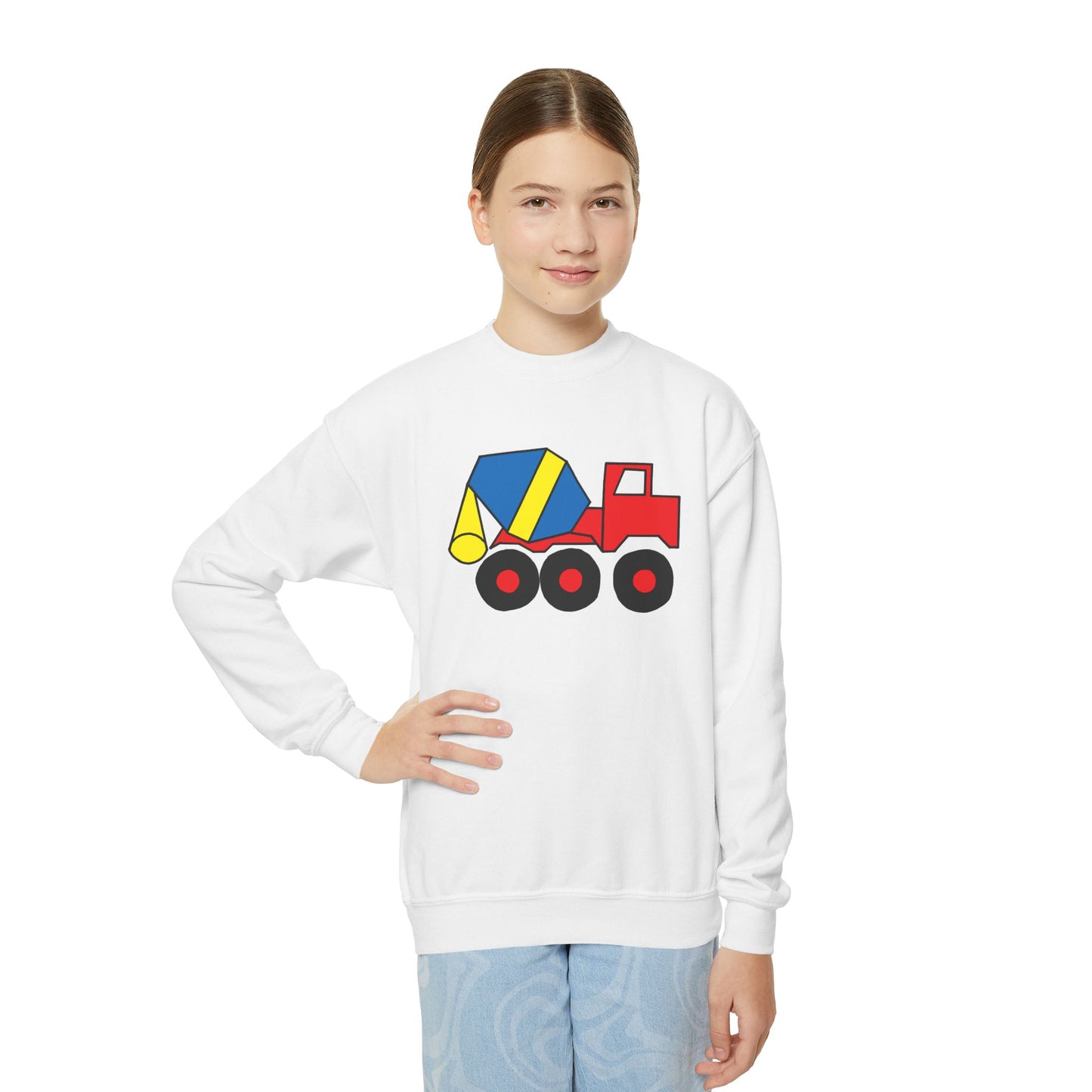 Cement Truck Crewneck Sweatshirt - Youth