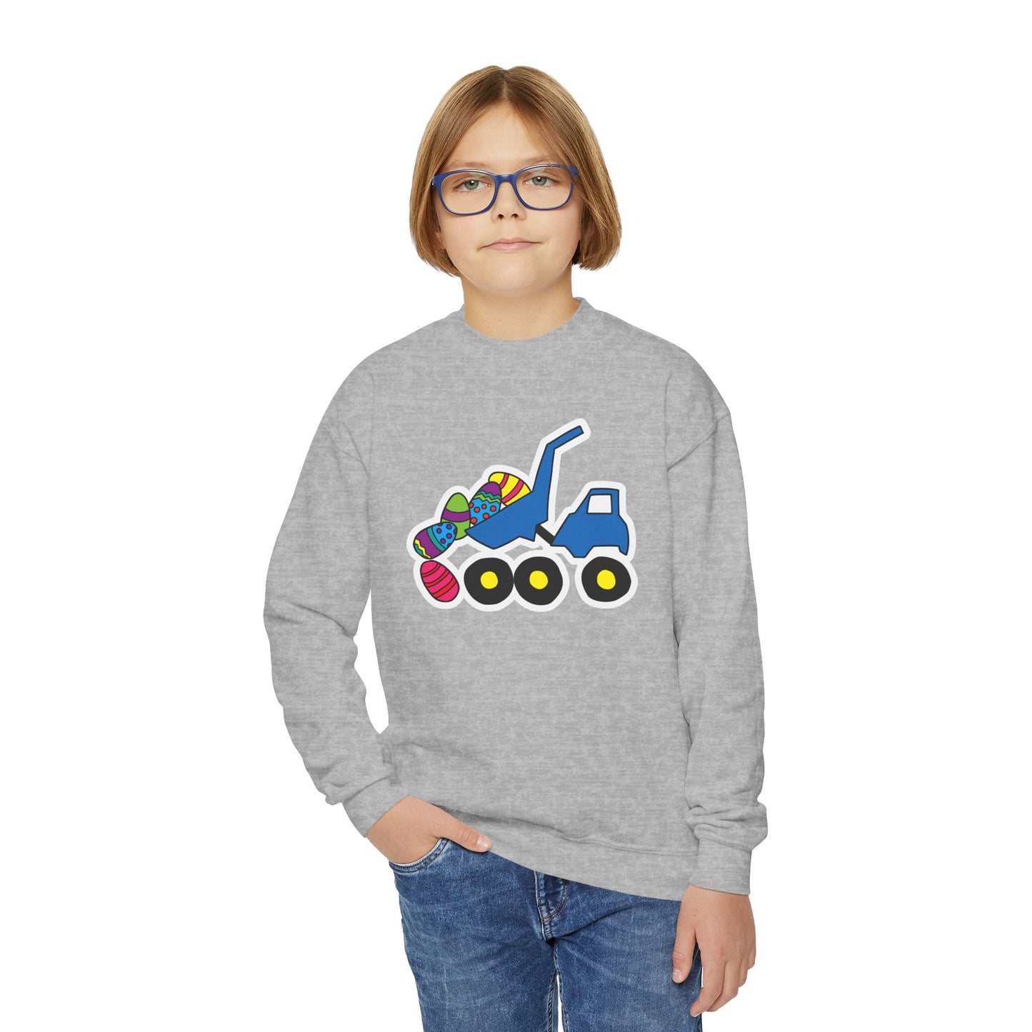 Easter Dump Truck Crewneck Sweatshirt - Youth