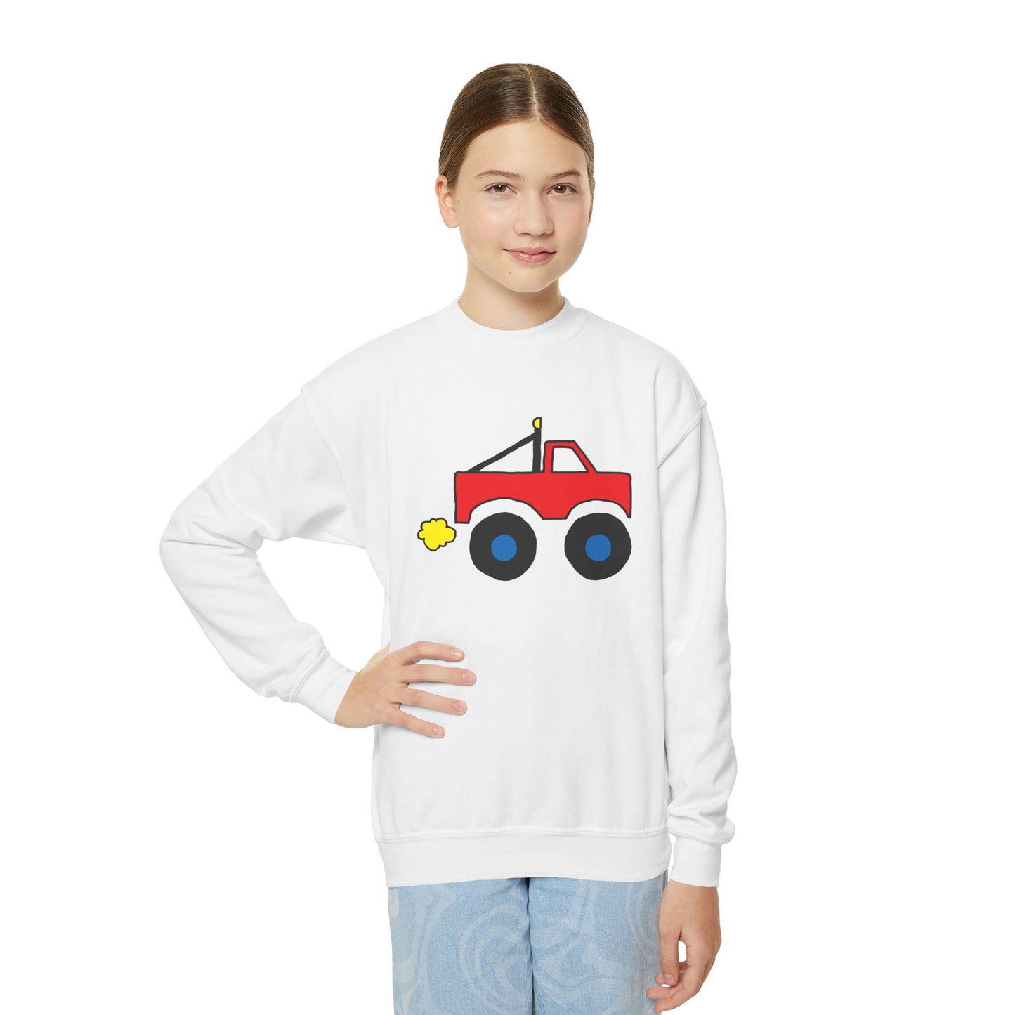 Monster Truck Crewneck Sweatshirt - Youth