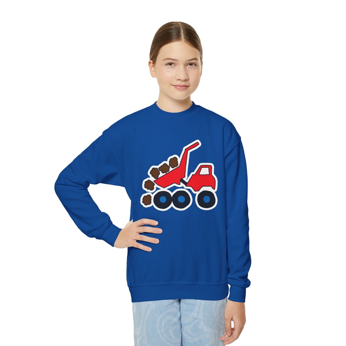 Dump Truck Crewneck Sweatshirt - Youth