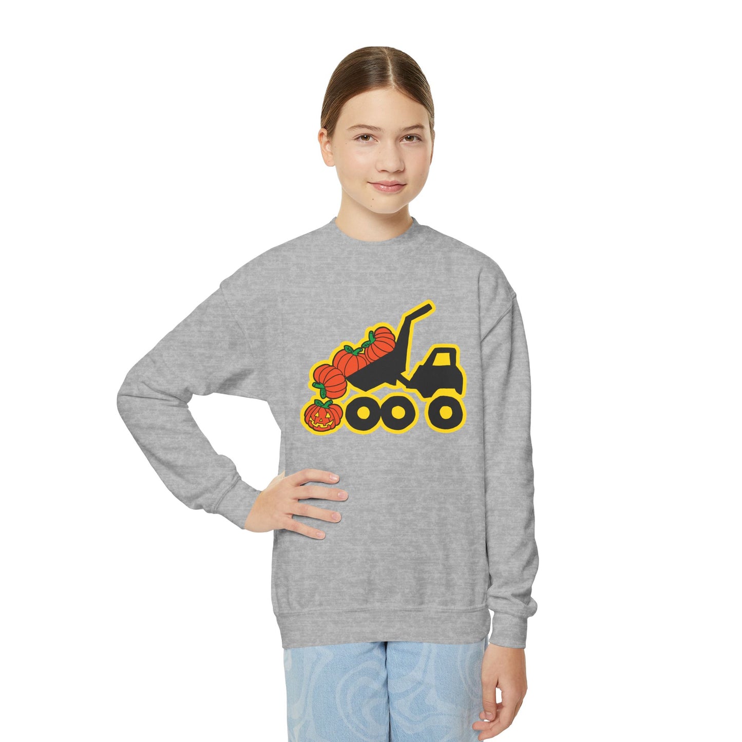 Halloween Dump Truck Crewneck Sweatshirt - Youth