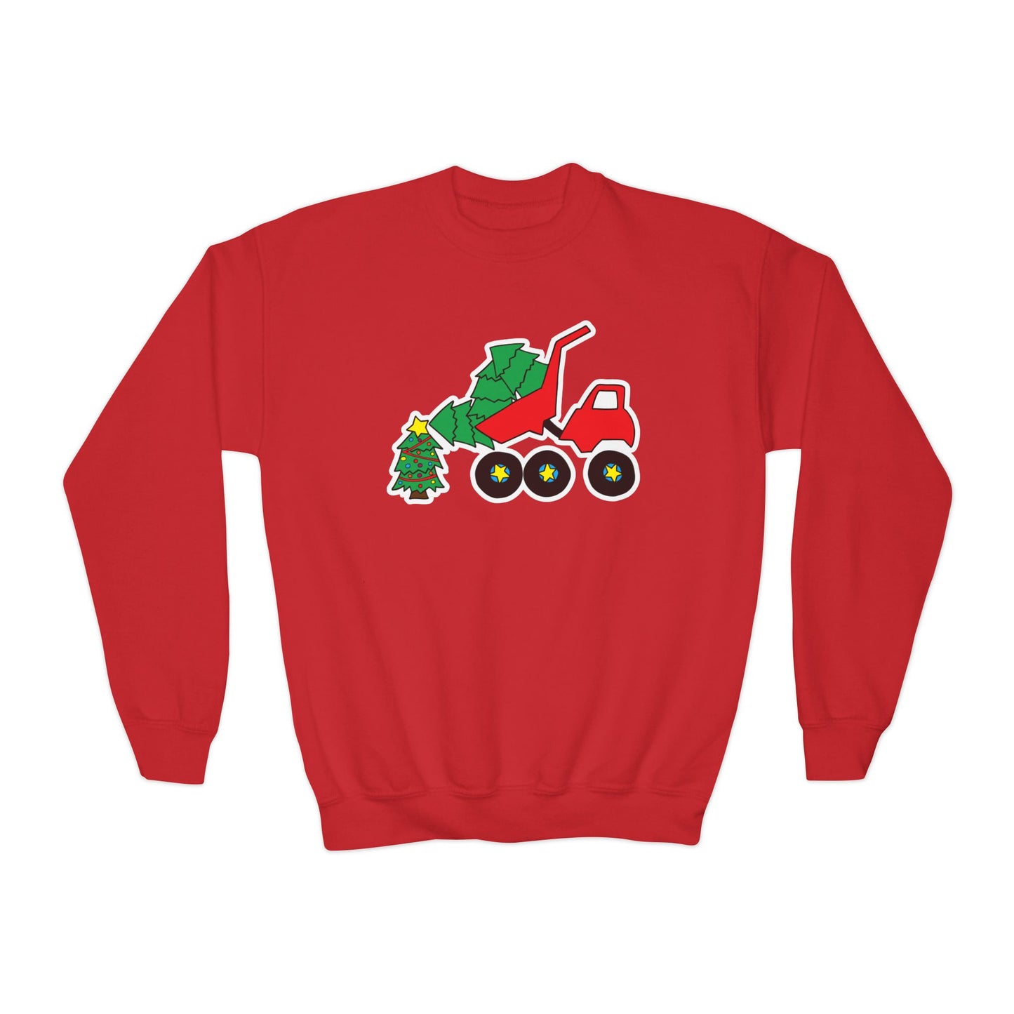 Christmas Dump Truck Crewneck Sweatshirt - Youth