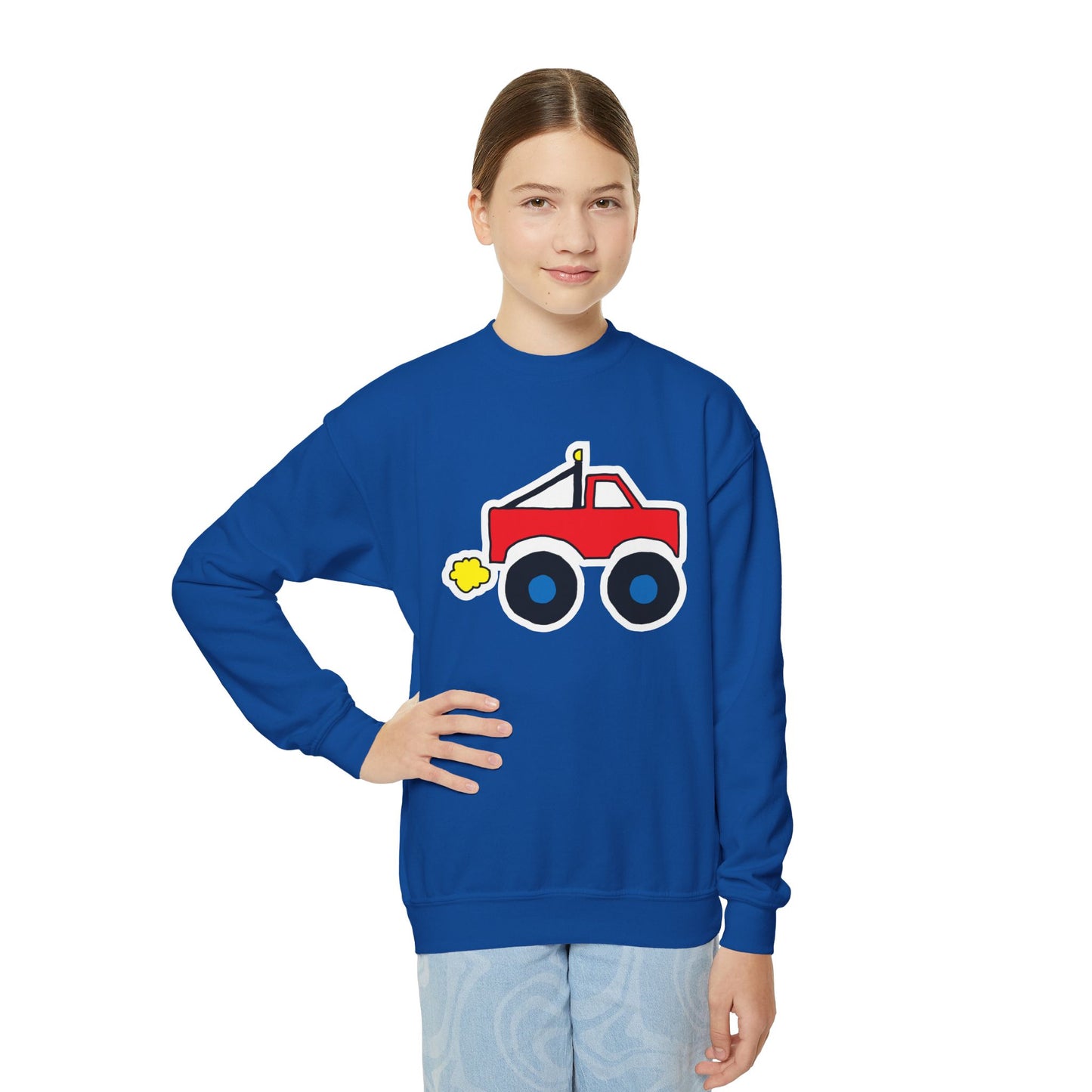 Monster Truck Crewneck Sweatshirt - Youth