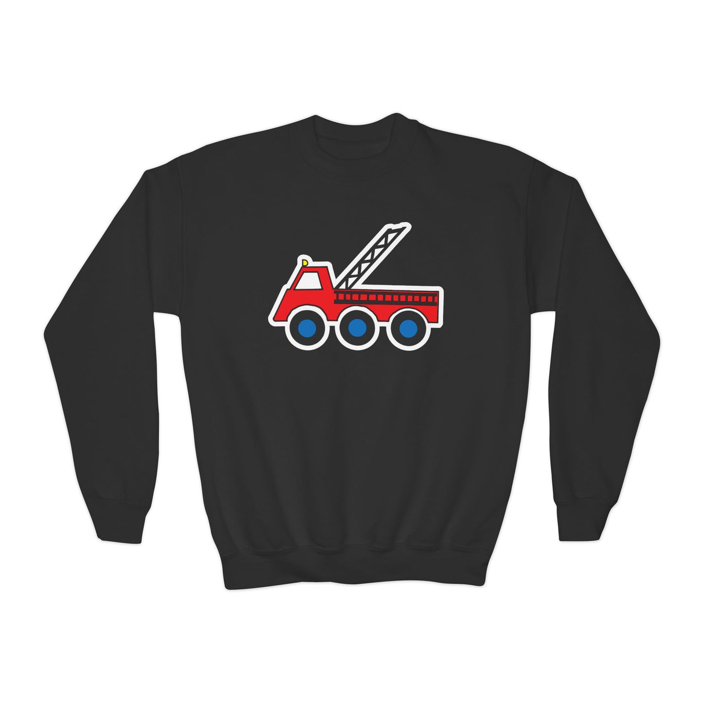 Fire Truck Crewneck Sweatshirt - Youth