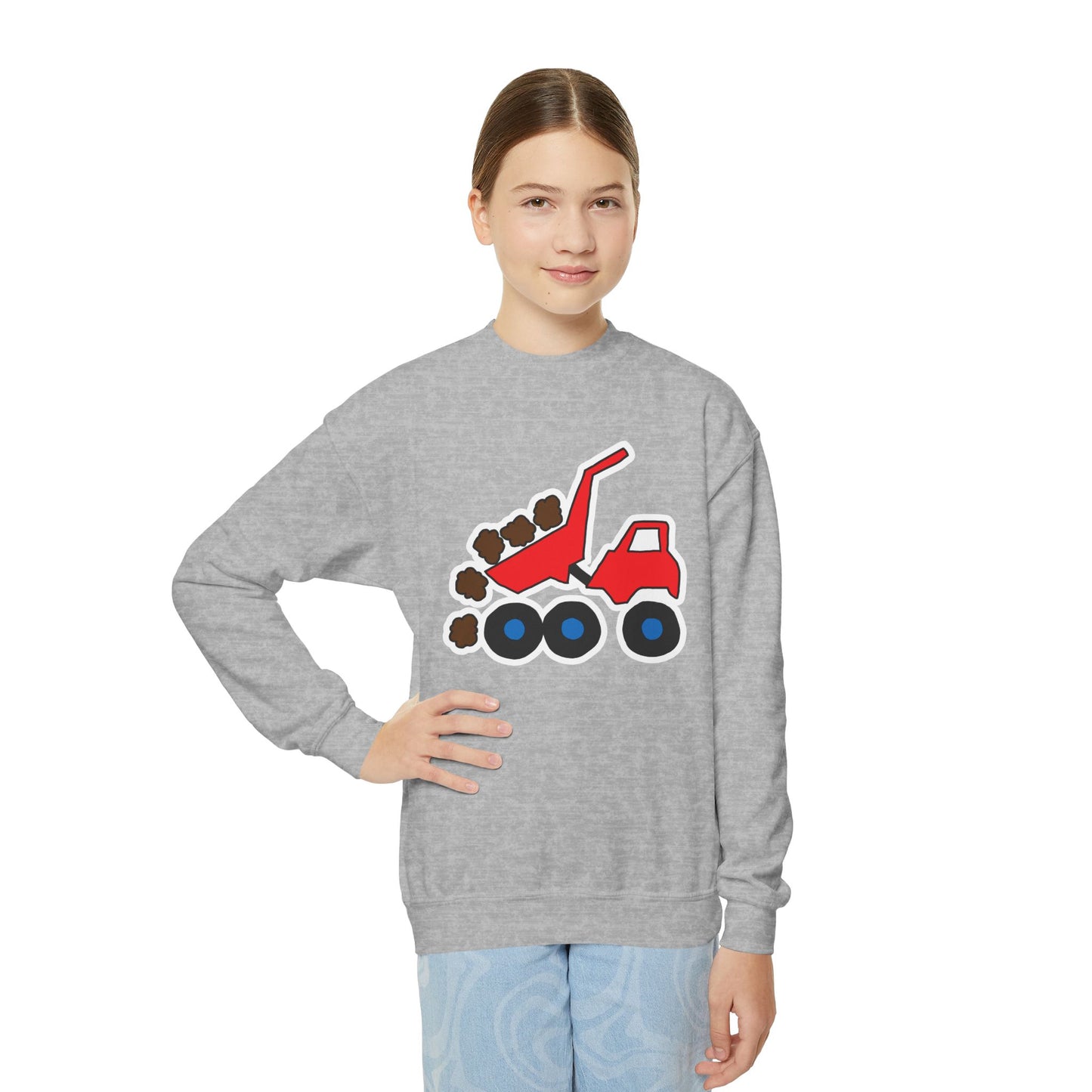 Dump Truck Crewneck Sweatshirt - Youth