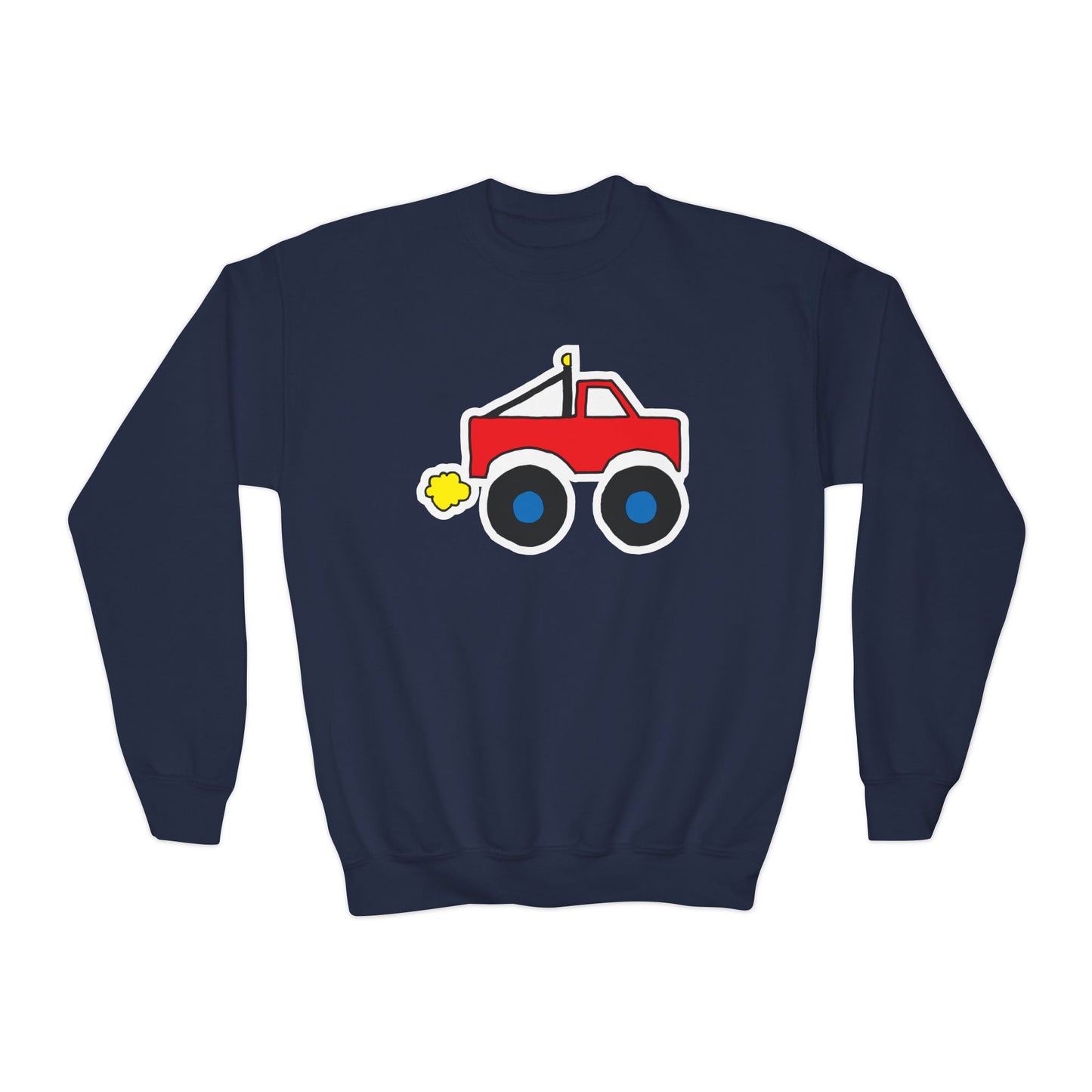 Monster Truck Crewneck Sweatshirt - Youth