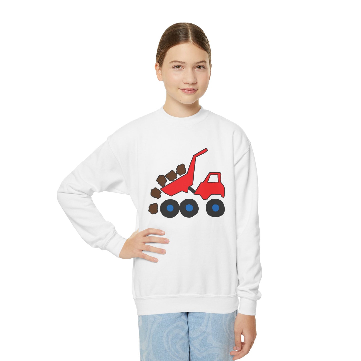 Dump Truck Crewneck Sweatshirt - Youth