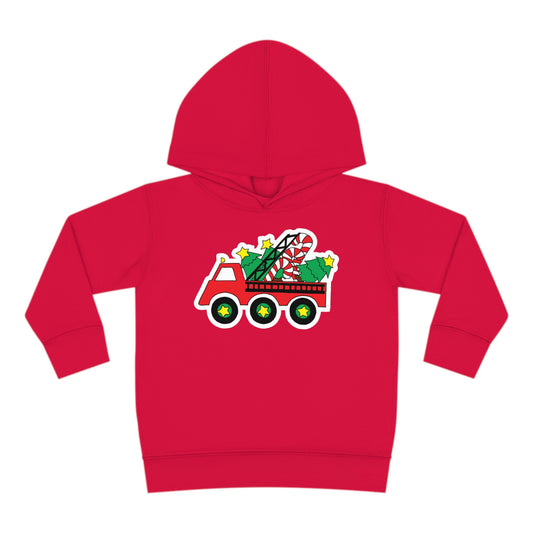 Christmas Fire Truck Hoodie - Toddler