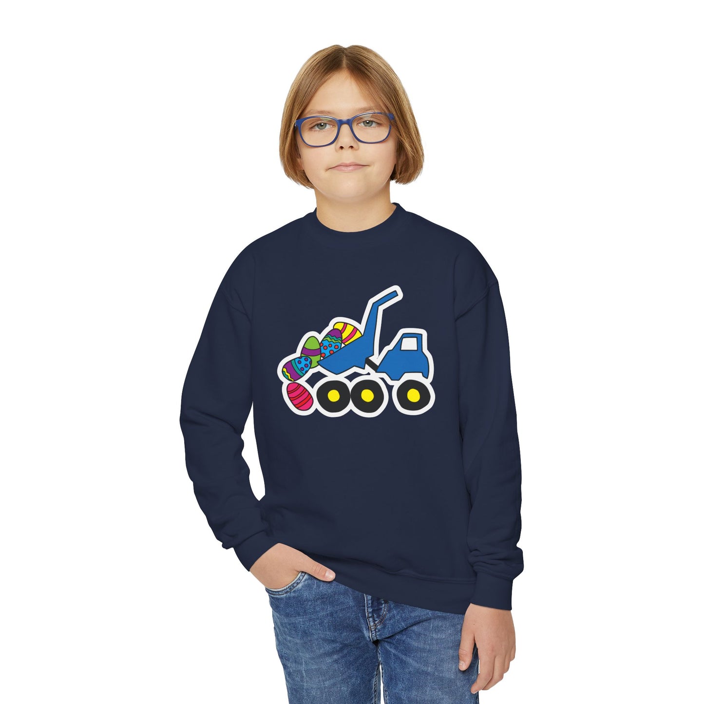 Easter Dump Truck Crewneck Sweatshirt - Youth